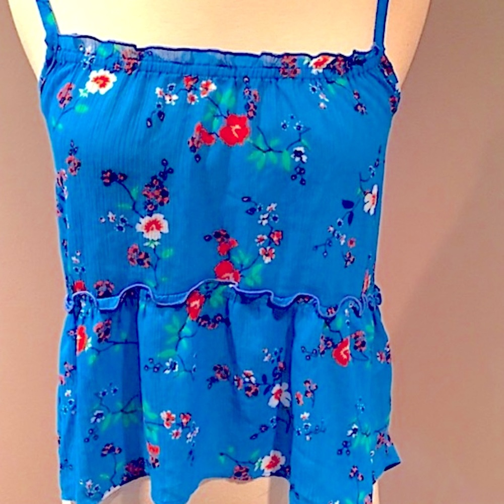 Hollister Blue Boho Floral Cami Top - Picture 3 of 10